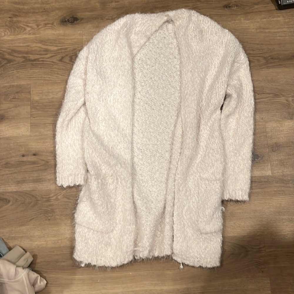White soft altard state cardigan